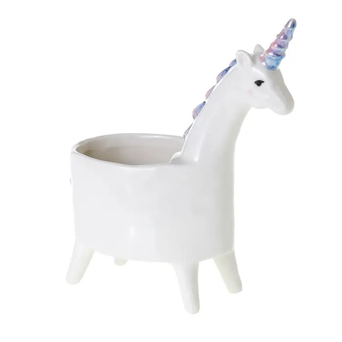 Lolly Unicorn Planter 5.75x3x7