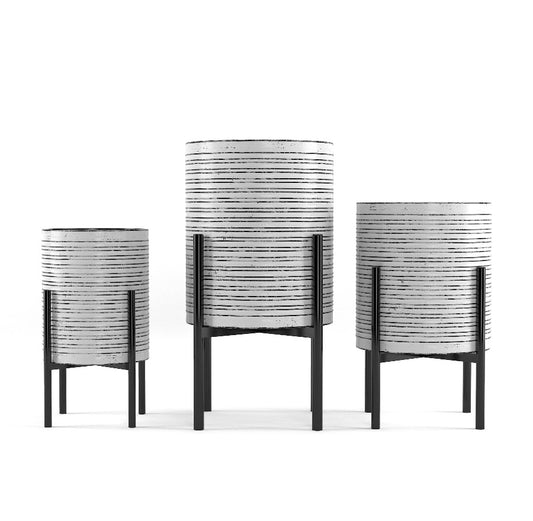 Willow Metal Floor Planters Medium B