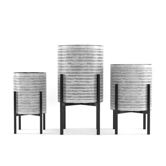 Willow Metal Floor Planters Large A