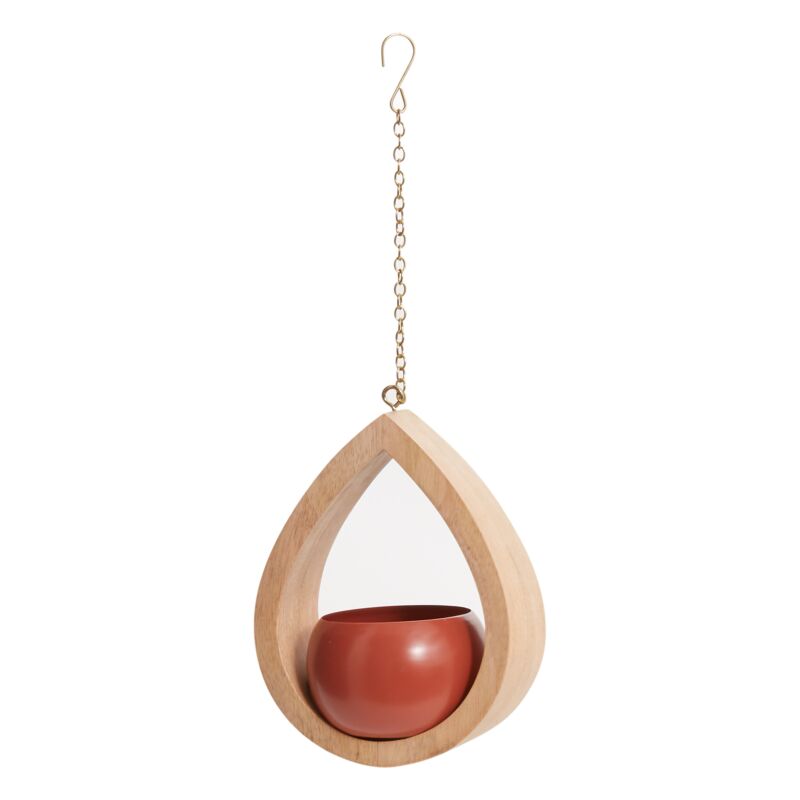 Gilford Hanging Pot Small Tan 6"x4"x15"